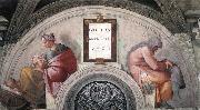 Michelangelo Buonarroti Hezekiah - Manasseh painting